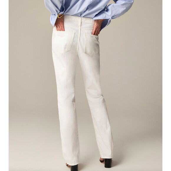 J.Crew Mid Rise Straight Jean 1984 Rigid White Denim Womens Relaxed US 26 NWT - Picture 2 of 14